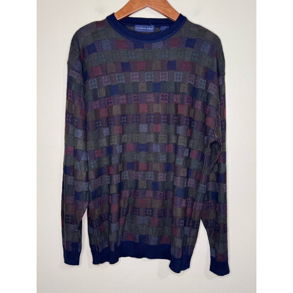 Northern Isles Men's Sweater Size Large Lightweight Acrylic Rayon Nylon